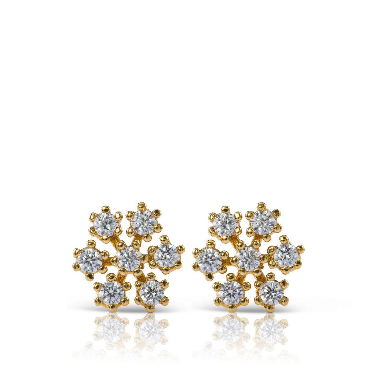 Snowflake diamonds earrings