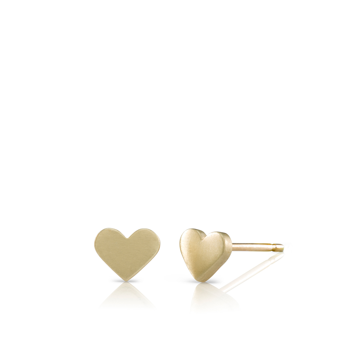 Small heart gold earrings