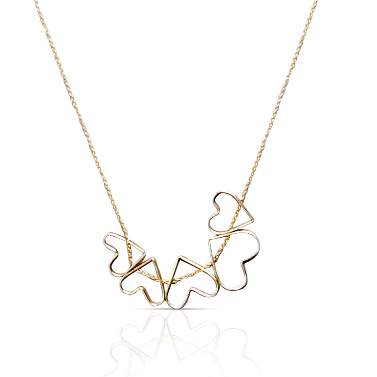 Delicate gold heart necklace