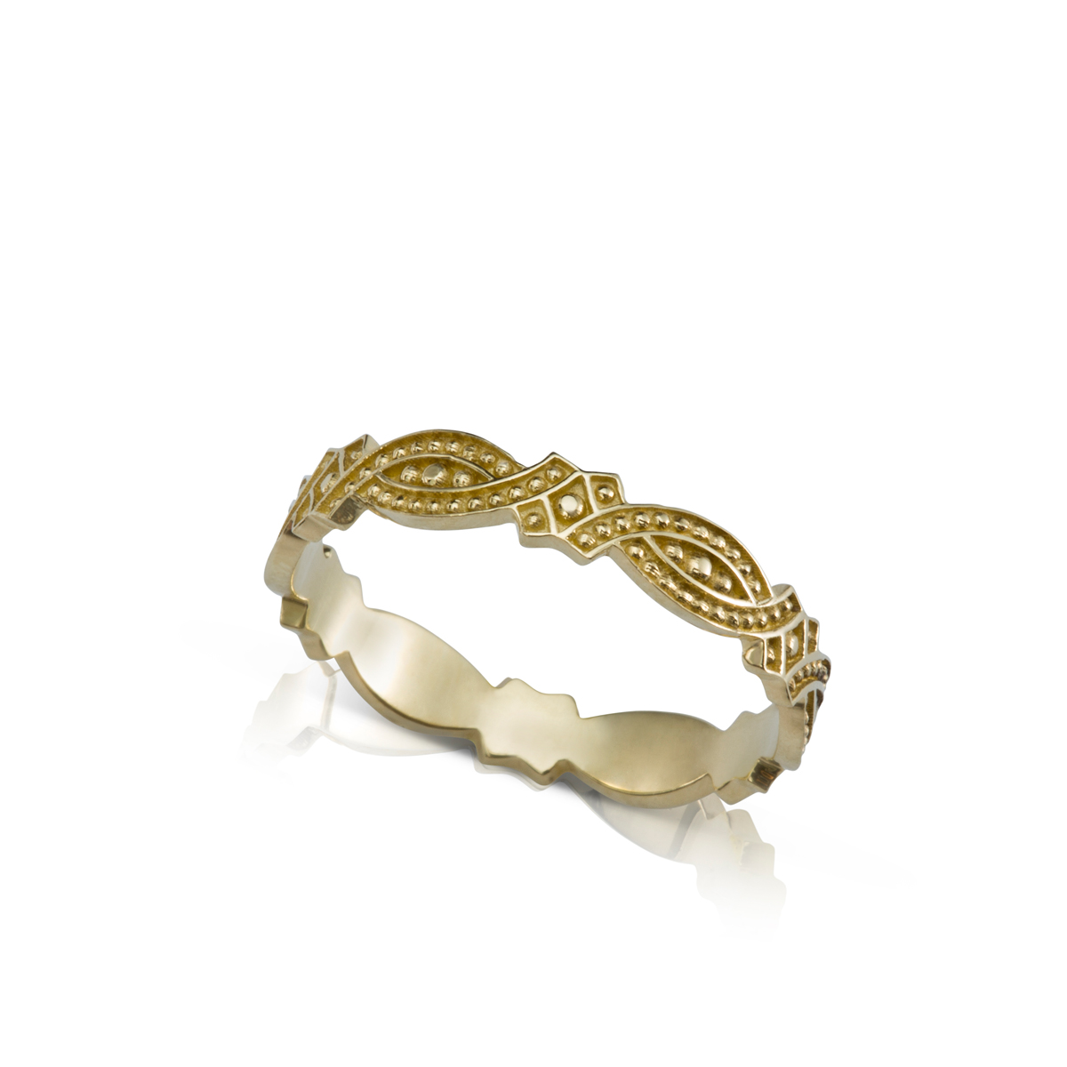 A special gold ring in an oriental style