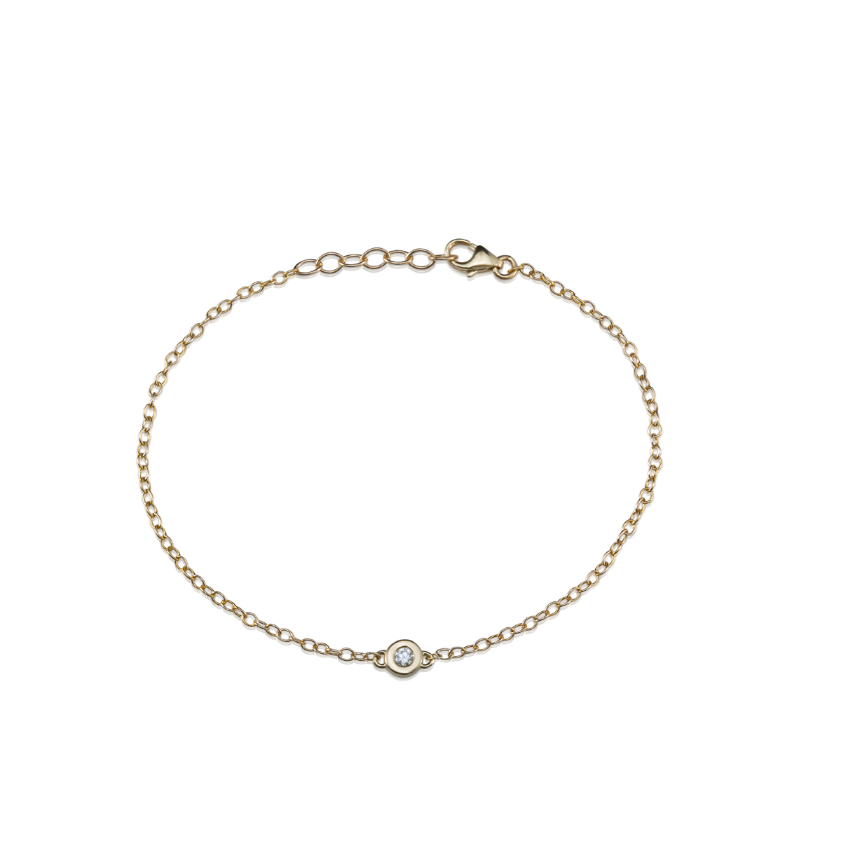 Gold bracelet set with 0.05ct Diamond