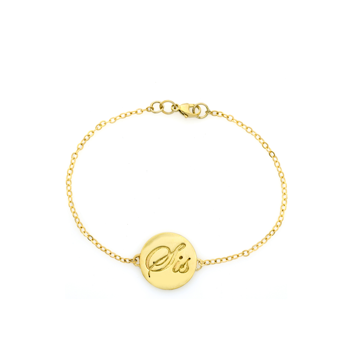 Name engraved gold bracelet