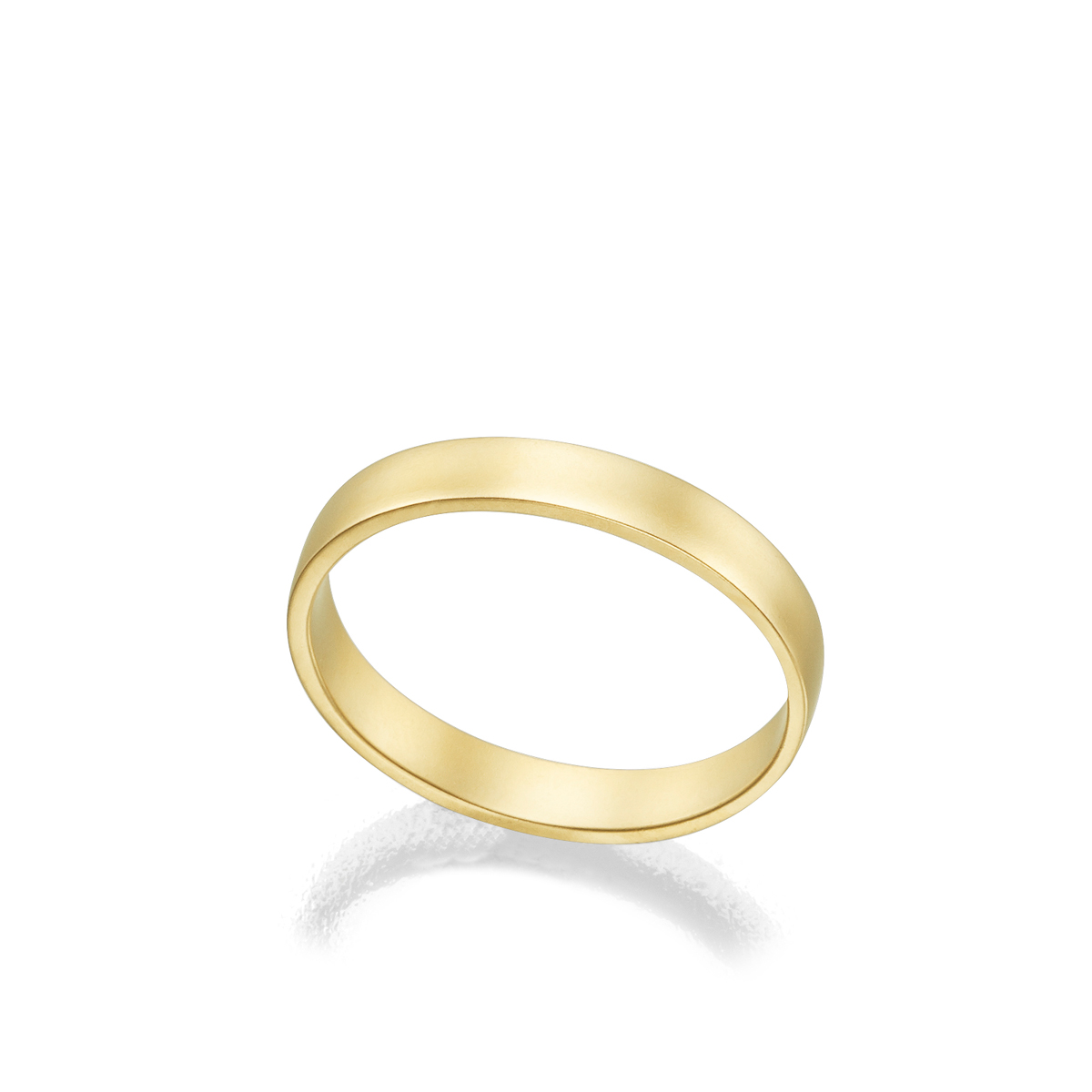 3 mm wide stright profile gold ring