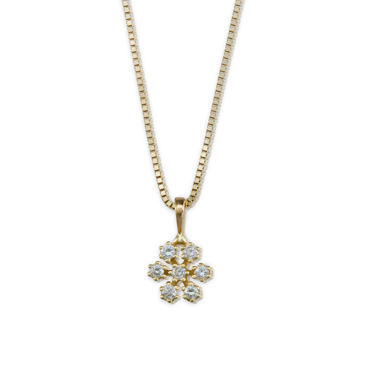 Snowflake diamonds necklace