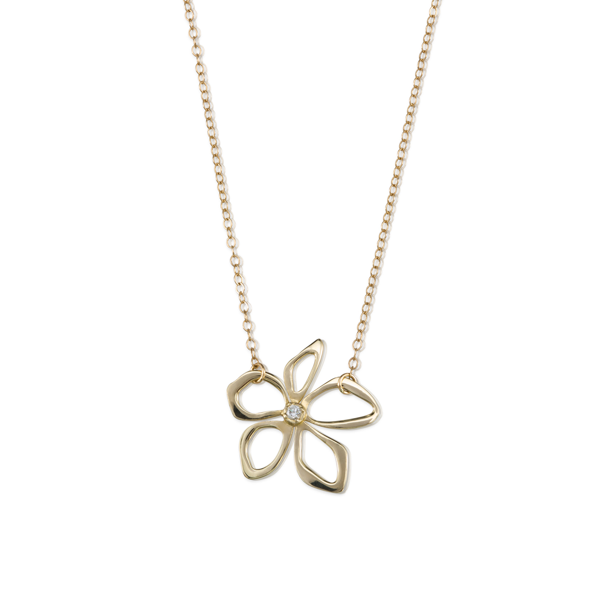 Flower gold necklace