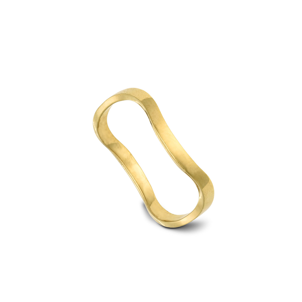 Waves gold ring