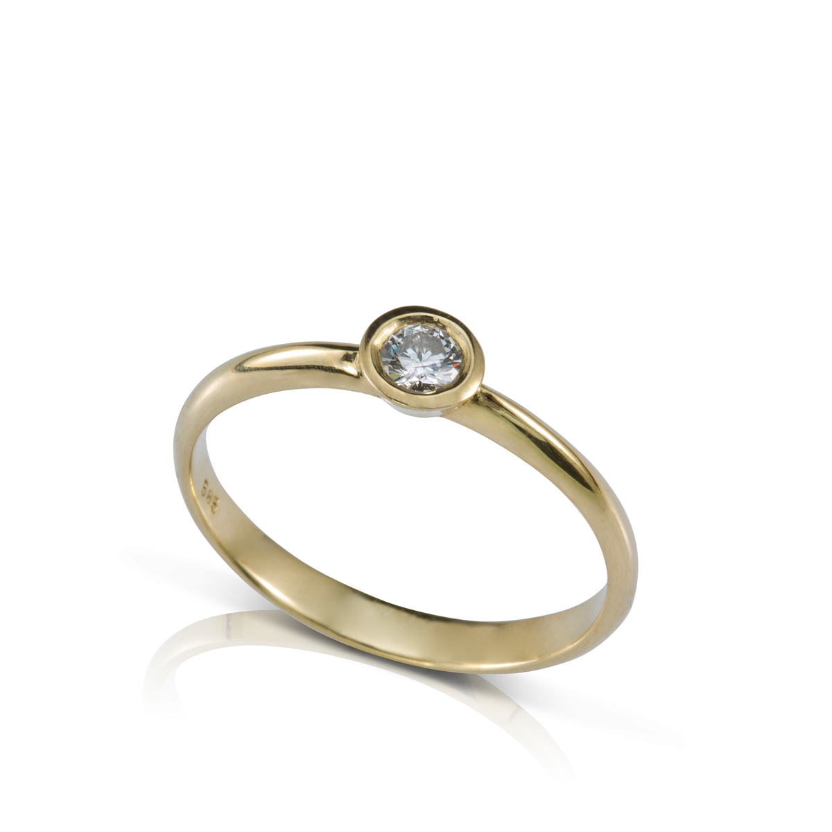 bezel solitaire ring