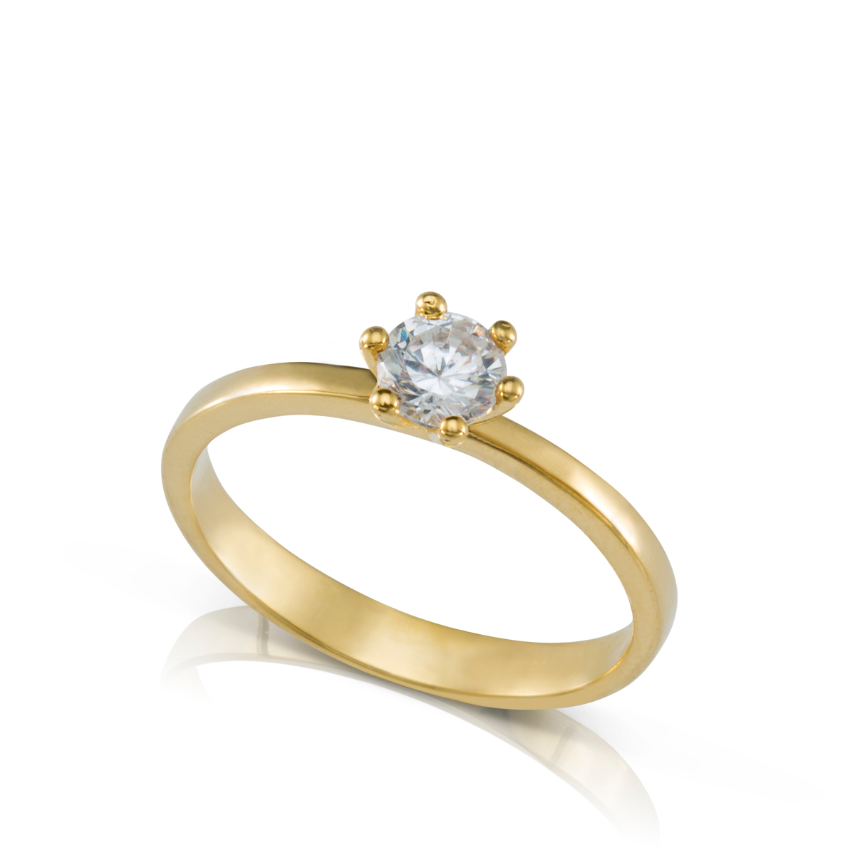 6 prongs solitaire ring