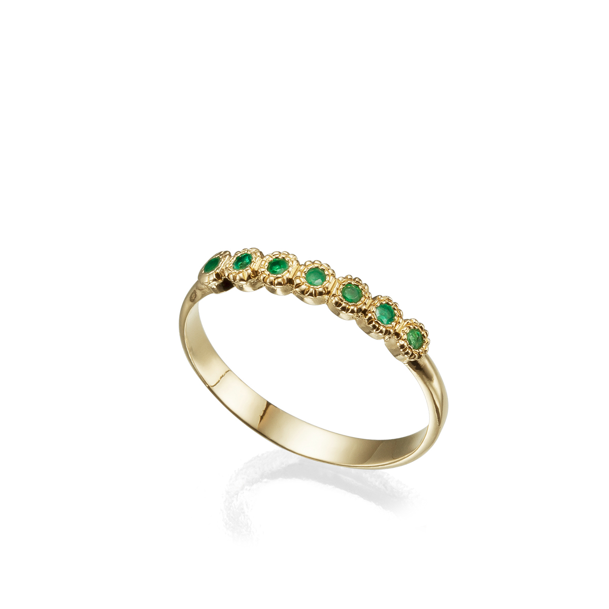 Special emerald gold band