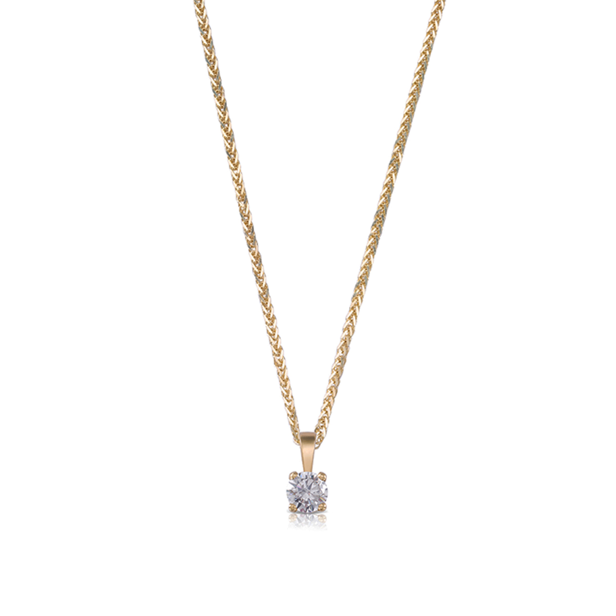 A classic 0.30ct diamond solitaire necklace