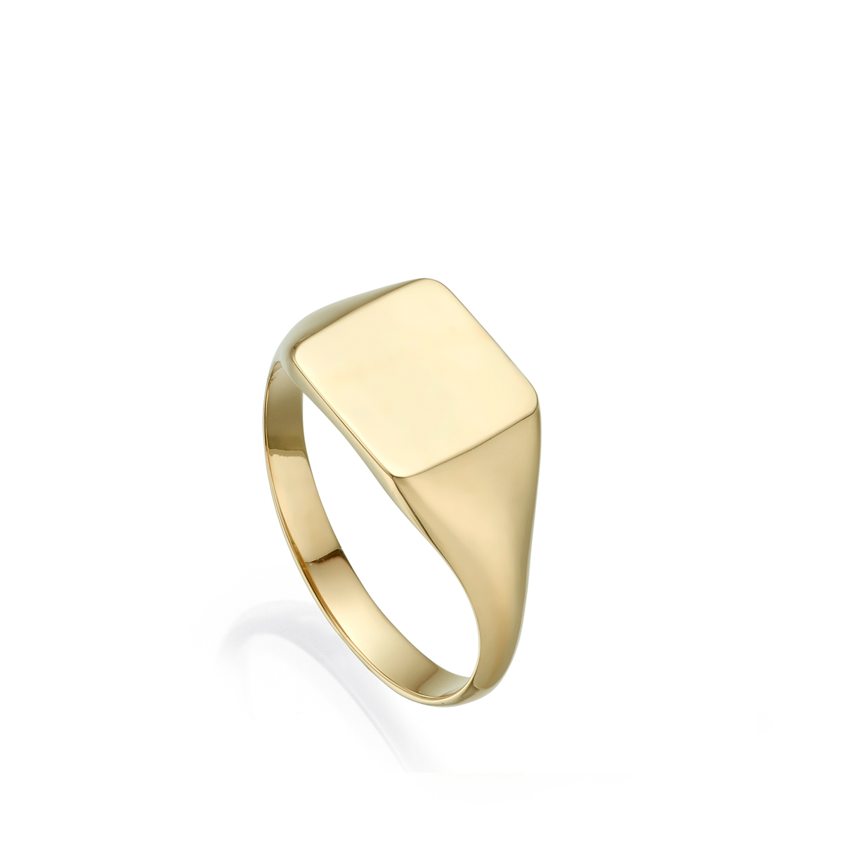 Square Gold Signet Ring