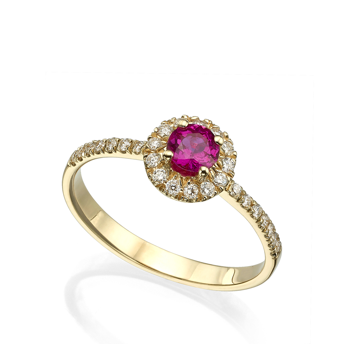 halo ruby and diamond engagement ring