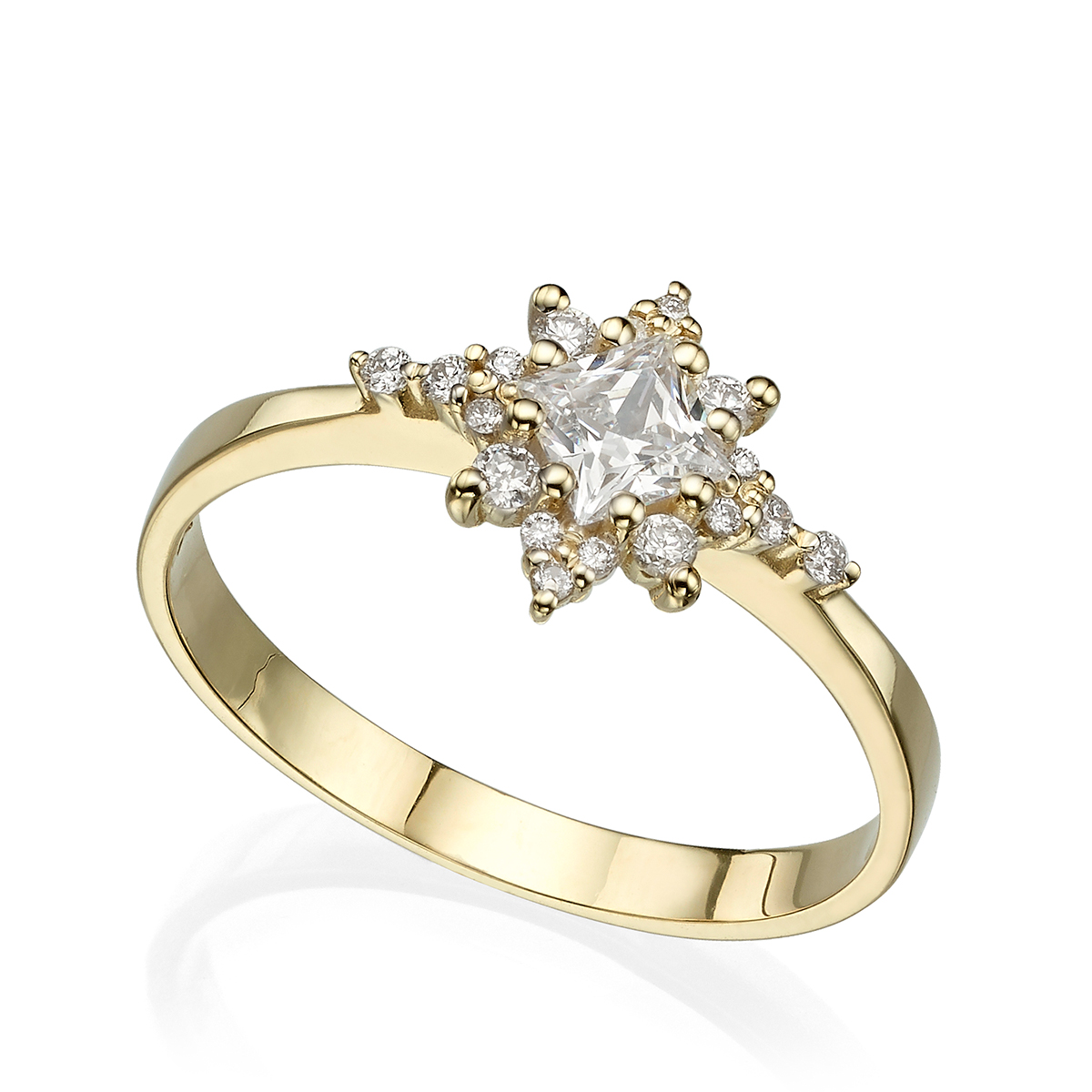 Unique Princess Cut Diamond Ring