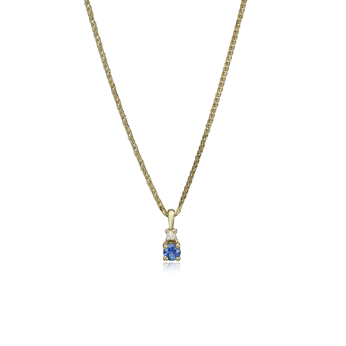 Classic Diamond And Sapphire Necklace