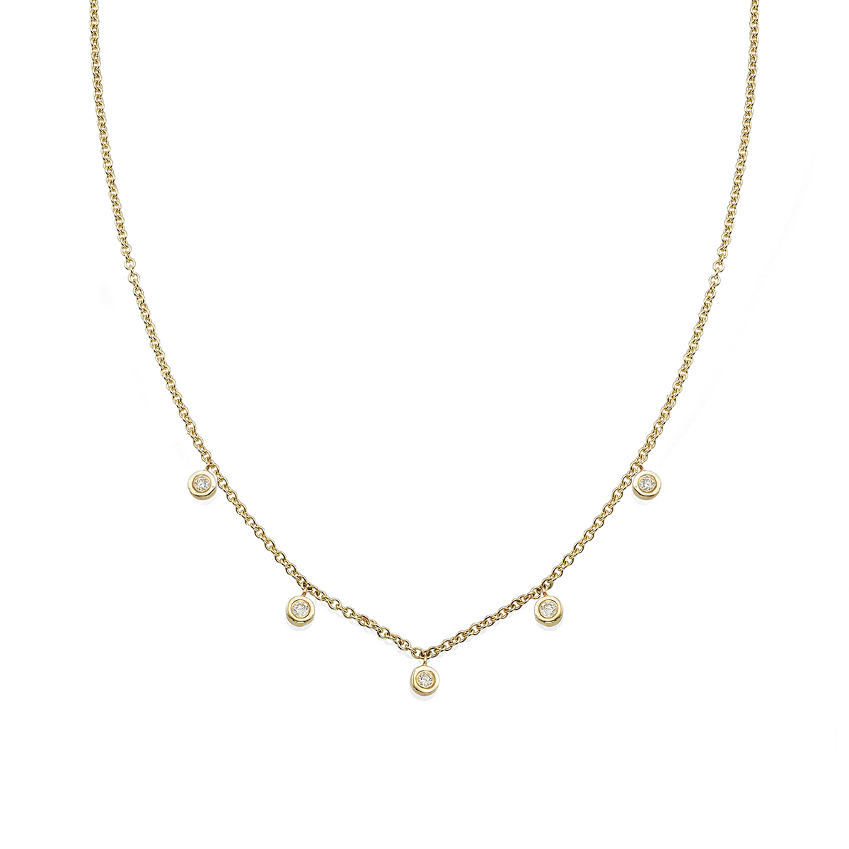 Delicate 5 Diamonds Necklace