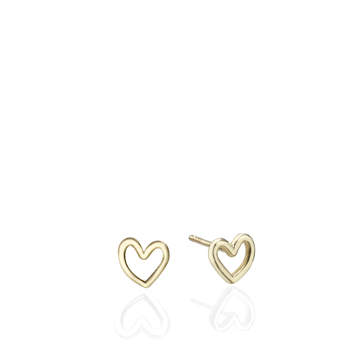 Solid Gold Small Heart Earrings