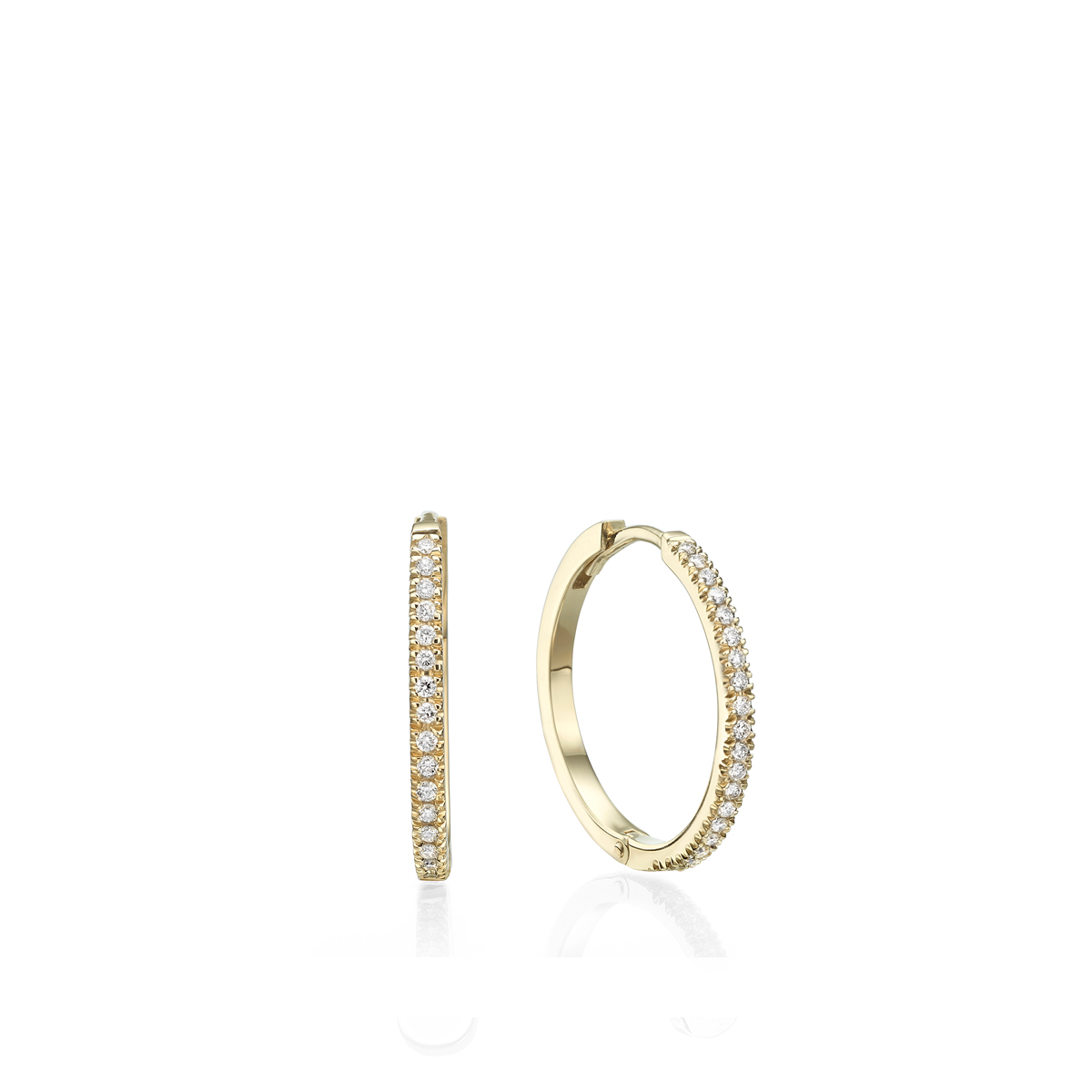 20mm Gold Diamond Hoops