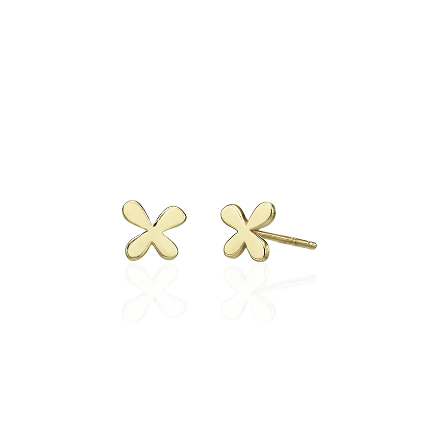 Abstract floral studs