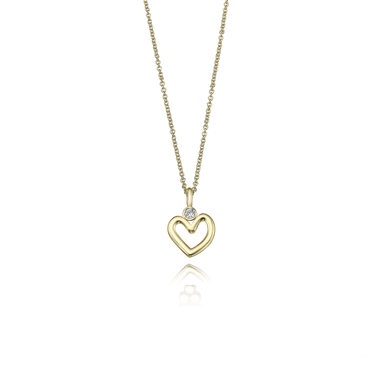 Diamond heart necklace