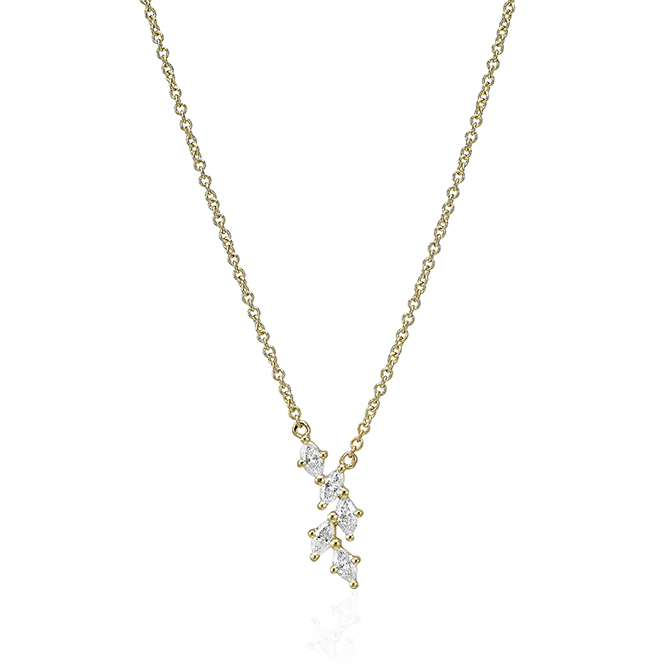 Marquise diamond pendant necklace