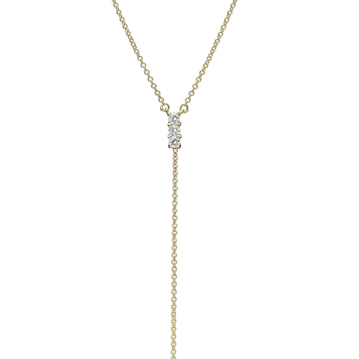 Trio diamond drop chain necklace